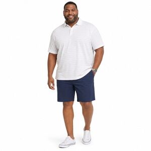 Men's Polo Shirt by Goodfellow & Co Striped White Size XXL New With Tags